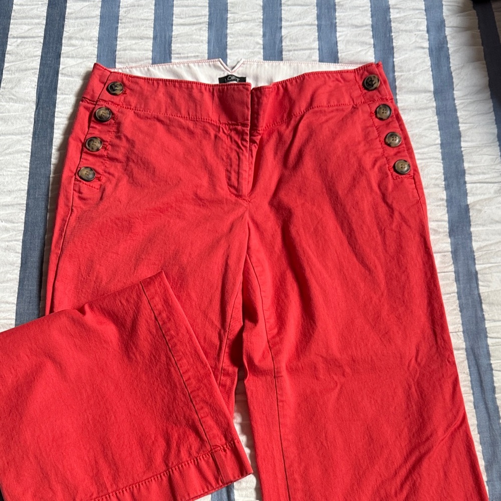 LOFT Coral Flare Cut Pants